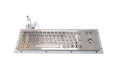 Teclado industrial bilíngue do PC PS2, teclado do Usb de 66 chaves com Trackball