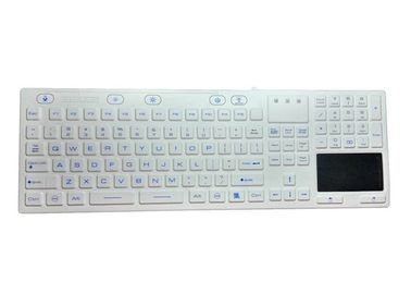 Teclado rígido da categoria IP68 médica, teclado Backlit sem fio do rato do toque