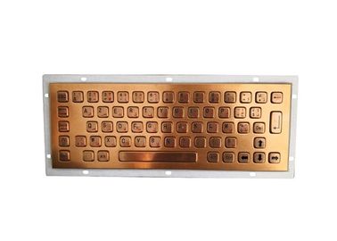 Material de aço inoxidável do teclado dourado da montagem do painel com solução do quiosque da montagem do painel